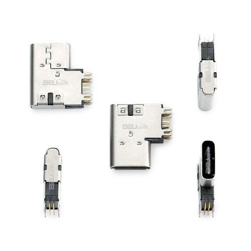 Type-C 14PIN母座 侧插L=14.0 不垫高带后盖--UC.01.44-4K-0001_调整大小